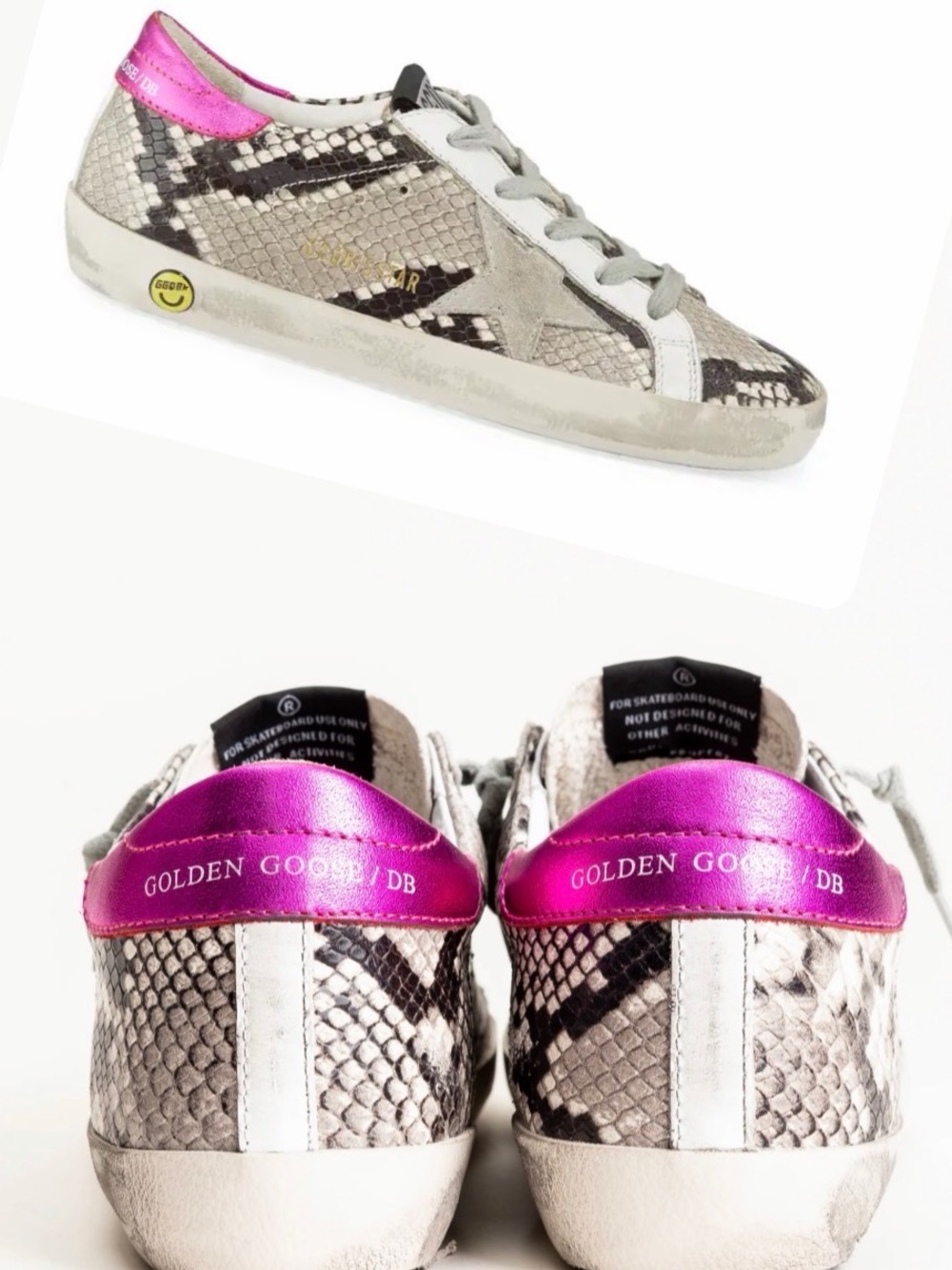 GOLDEN GOOSE SUPERSTAR New Snakeskin Kids Sneakers Pink - ICE STAR 28 / 11 KIDS